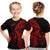 New Zealand Haka Rugby Maori T Shirt Kid Silver Fern Vibes - Red LT8 - Polynesian Pride