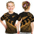 New Zealand Rugby Maori T Shirt Kid Silver Fern Koru Vibes - Gold LT8 - Polynesian Pride