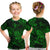 (Custom Personalised) Leo Zodiac Polynesian T Shirt Kid Unique Style - Green LT8 - Polynesian Pride