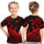 (Custom Personalised) New Zealand Rugby Maori T Shirt Kid Silver Fern Koru Vibes - Red LT8 - Polynesian Pride