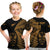 (Custom Personalised) New Zealand Haka Rugby Maori T Shirt Kid Silver Fern Vibes - Gold LT8 - Polynesian Pride