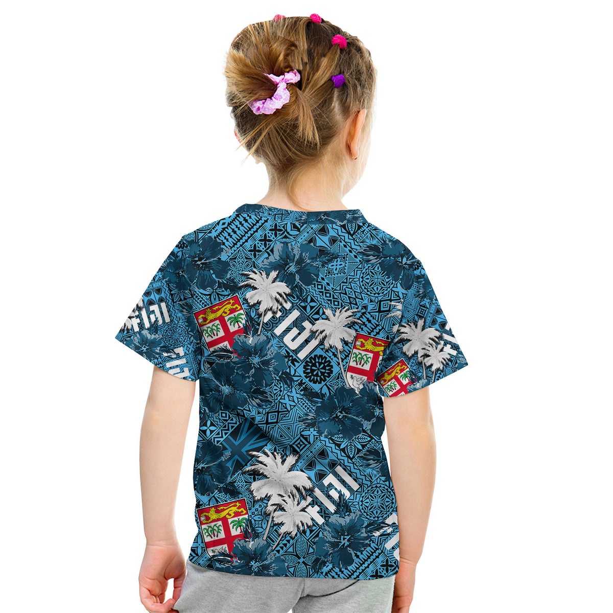 Fiji Hibiscus T Shirt KID Hawaii Style No.1 LT6 - Polynesian Pride