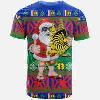 New Caledonia Christmas T Shirt Cool Santa Claus LT6 - Polynesian Pride