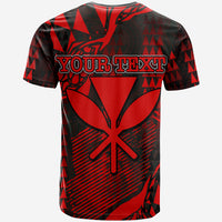 Custom Hawaii Kanaka Map T Shirt Red Style LT6 - Polynesian Pride