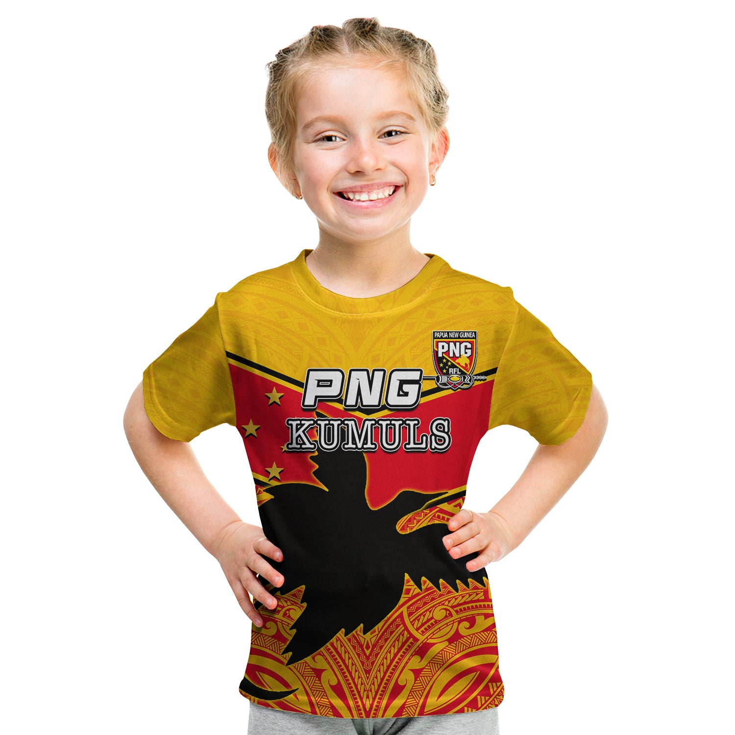 (Custom Personalised And Number) PNG The Kumuls T Shirt KID LT6 Red - Polynesian Pride