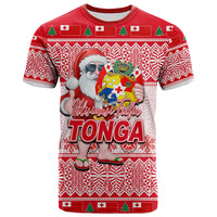 Tonga Christmas T Shirt Cool Santa Claus LT6 Unisex Red - Polynesian Pride