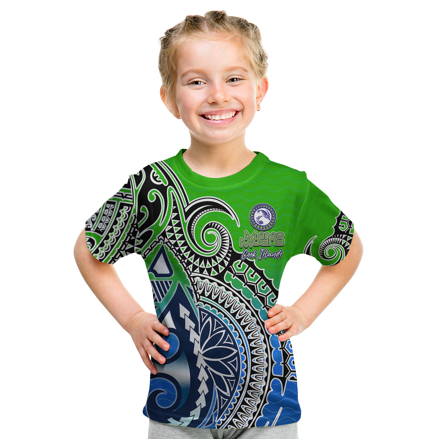 (Custom Personalised) Marae Moana Cook Islands Marine Park T Shirt KID LT6 - Polynesian Pride