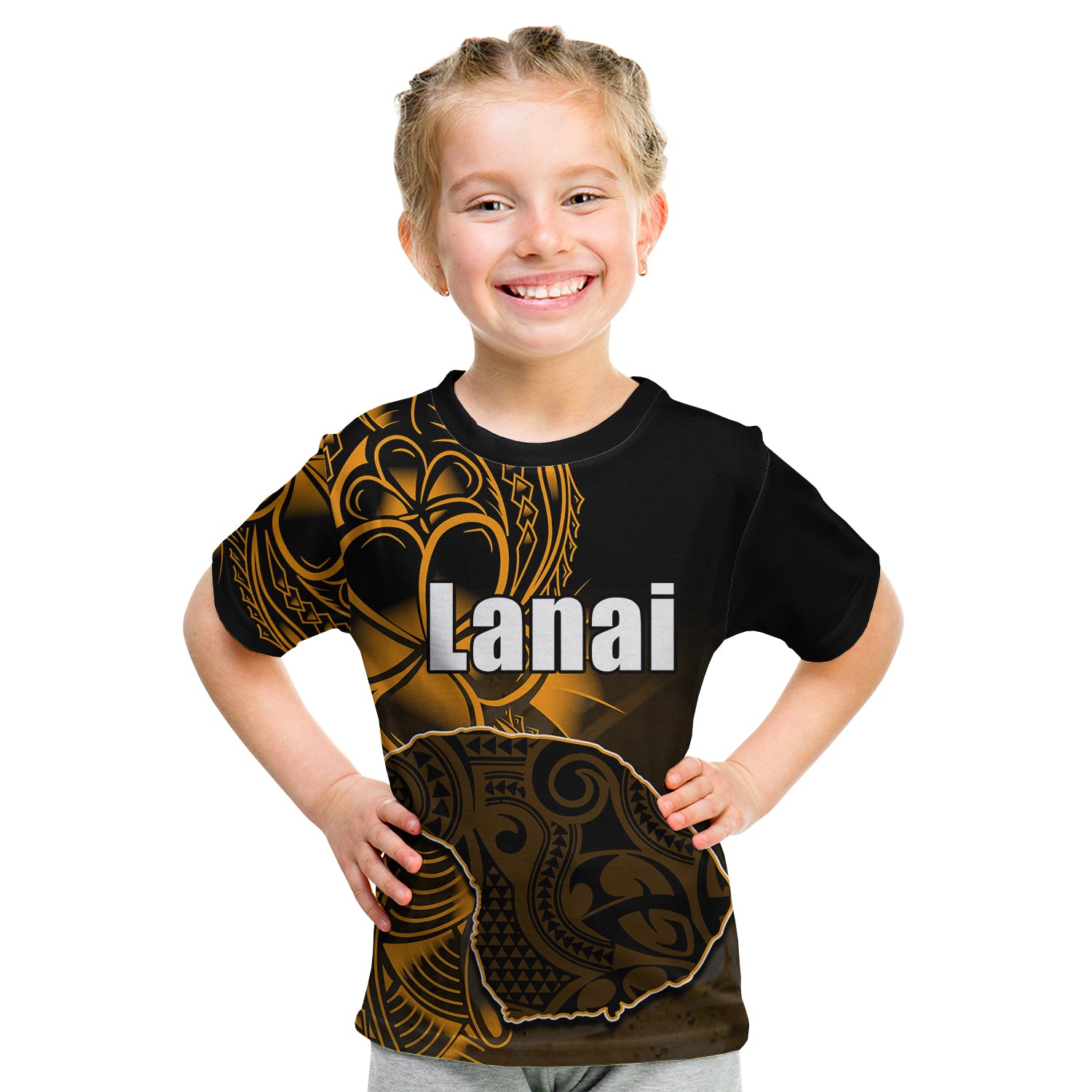 (Custom Personalised) Hawaiian Islands T Shirt Kid Lanai LT6 Youth XL Size14 - Polynesian Pride