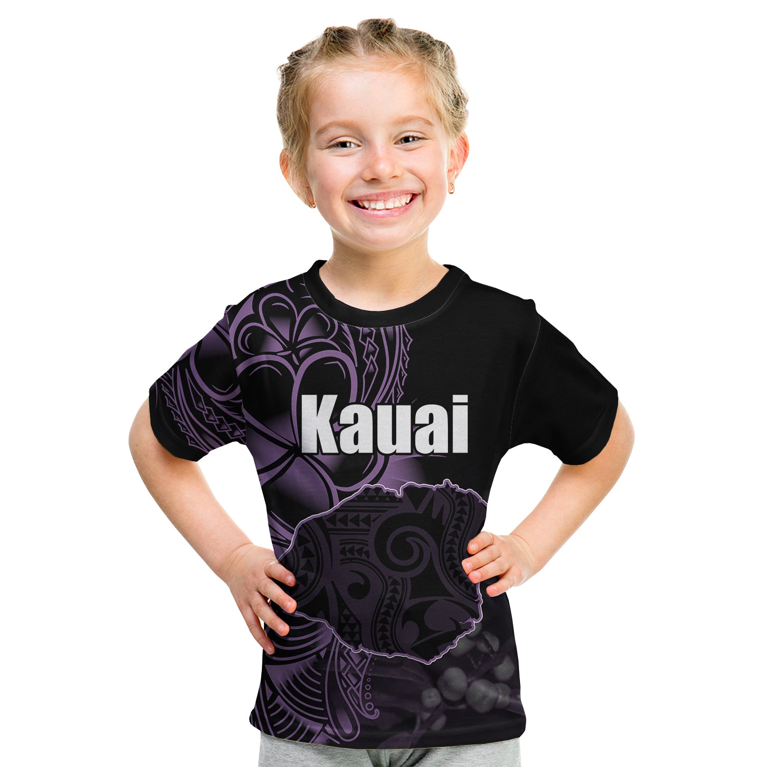 (Custom Personalised) Hawaiian Islands T Shirt Kid Kauai LT6 Youth XL Size14 - Polynesian Pride