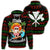 Hawaii Santa Claus Surf Christmas Pattern Hoodie Tan Style Unisex Black - Polynesian Pride