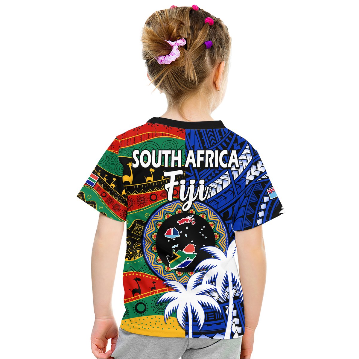 Indigenous South Africa Mixed Fiji Palm Tapa T Shirt LT9 - Polynesian Pride