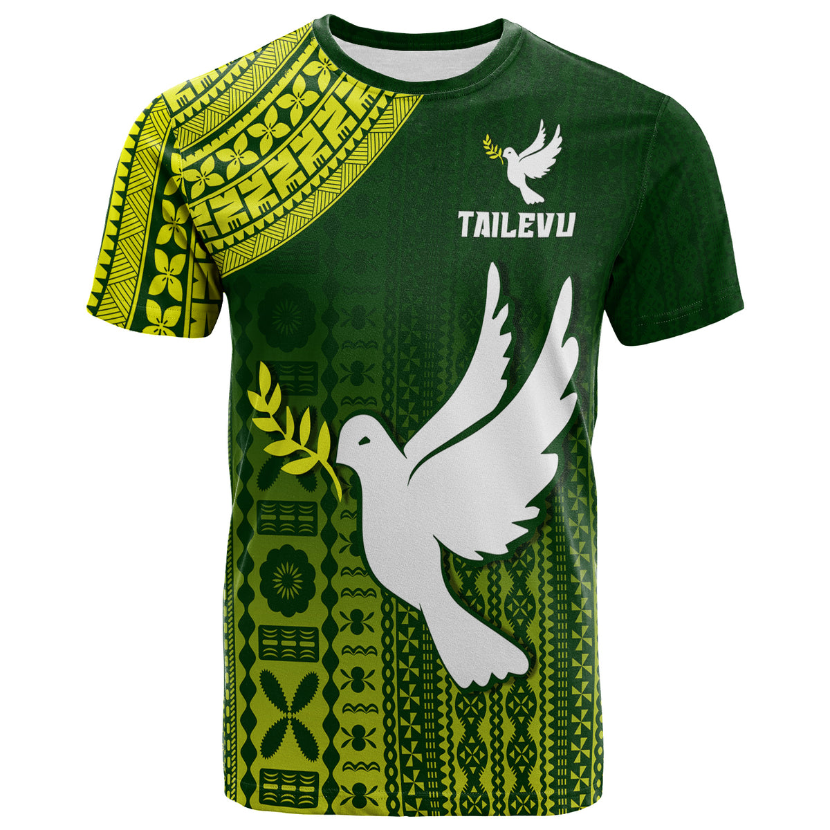 Tailevu Rugby Fiji T Shirt Go Green LT4 Unisex Green - Polynesian Pride
