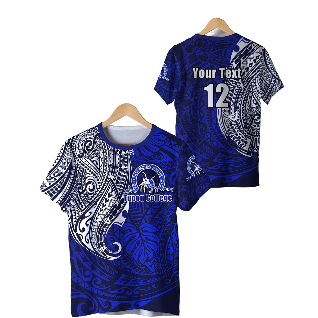 Custom Kolisi Ko Tupou College Tonga T Shirt Polynesian Tattoo Style Unisex Blue - Polynesian Pride