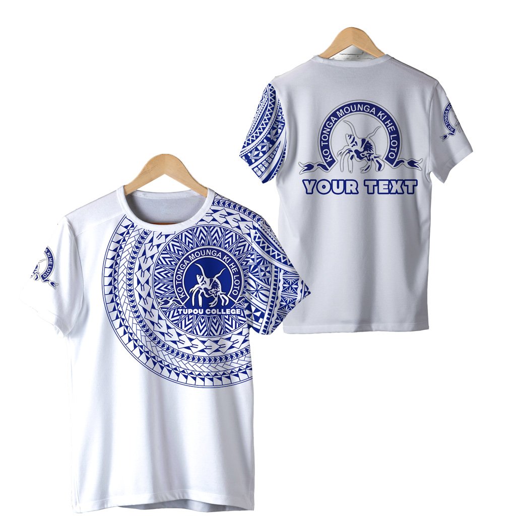 Custom Kolisi Ko Tupou College Tonga T Shirt Tattoo Style Unisex White - Polynesian Pride