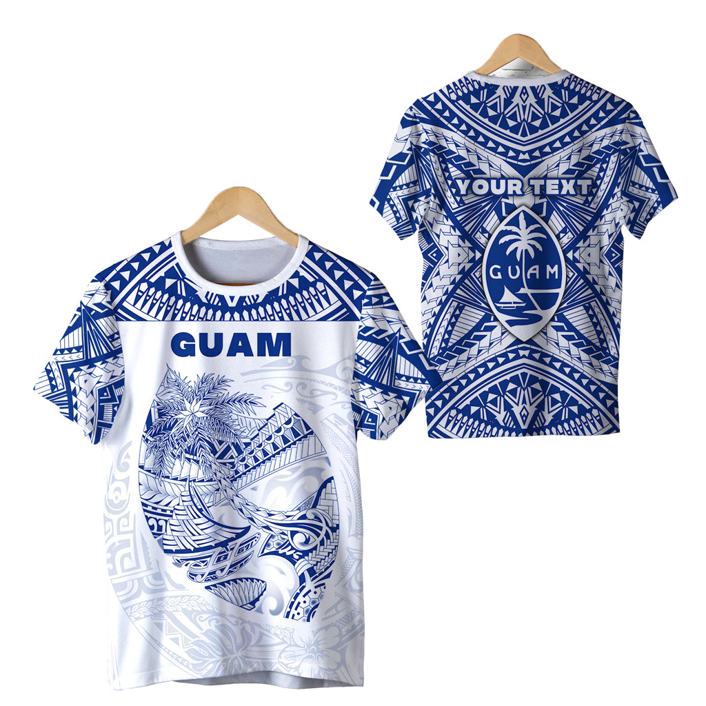 Custom Guam Rugby T Shirt Polynesian Patterns Blue LT16 Unisex Blue - Polynesian Pride