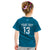 (Custom Personalised) Maori 2021 T Shirt Kid - Turquoise Aotearoa Tattoo - Custom Text And Number LT13 - Polynesian Pride