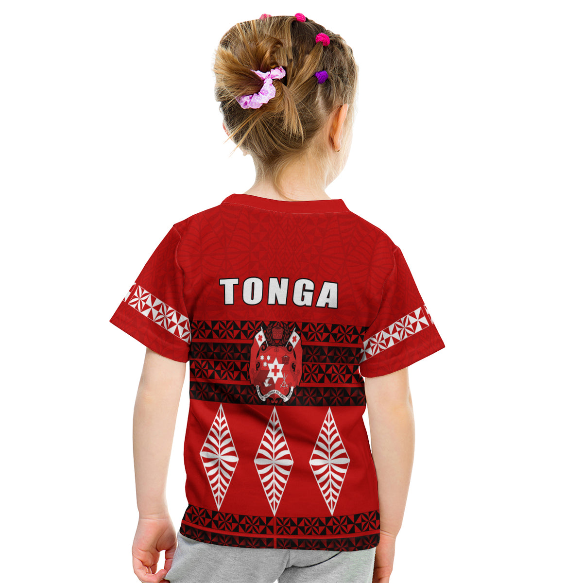 Tonga T Shirt Kid - Tongan Pattern LT13 - Polynesian Pride