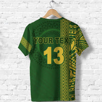 Custom Cook Islands Rugby T Shirt Notable Custom Text and Number - Polynesian Pride