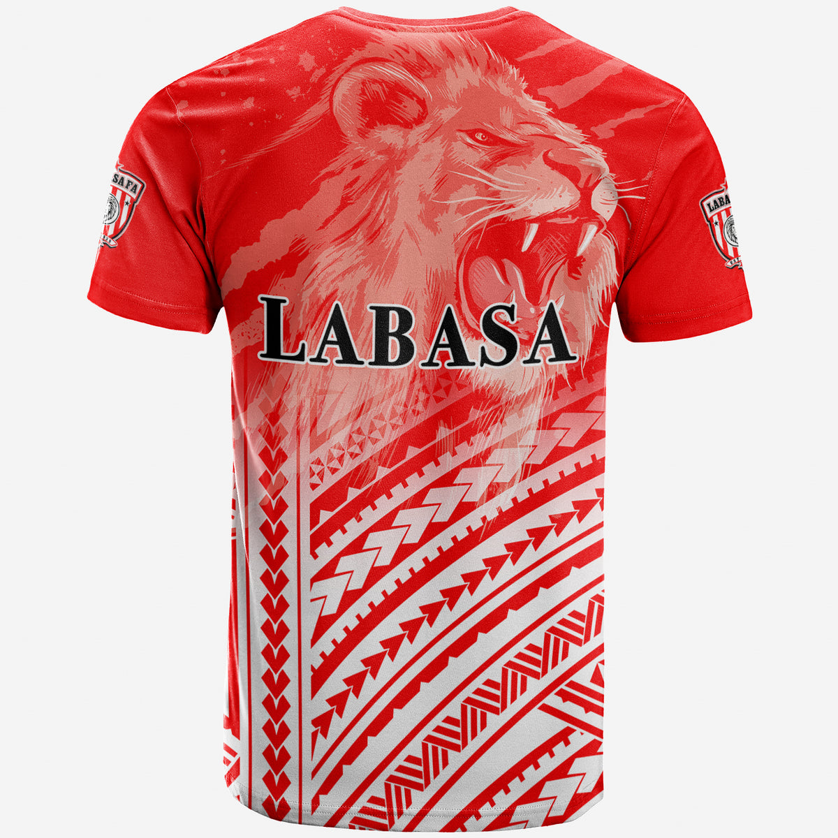 LABASA Football T Shirt Strong Lion Of Fiji LT13 - Polynesian Pride