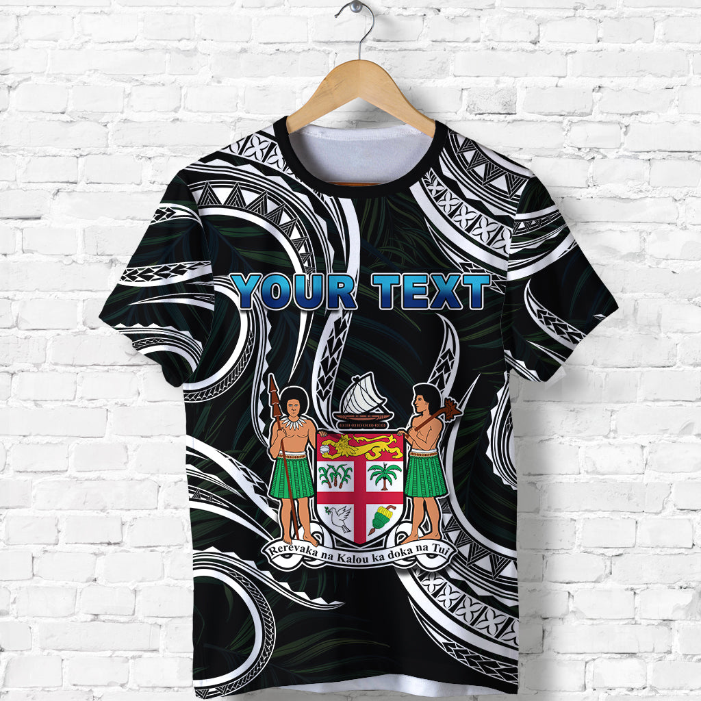 Custom Fiji Coat of Arms T Shirt Polynesian mix Coconut Pattern LT13 - Polynesian Pride