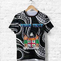 Custom Fiji Coat of Arms T Shirt Polynesian mix Coconut Pattern LT13 - Polynesian Pride