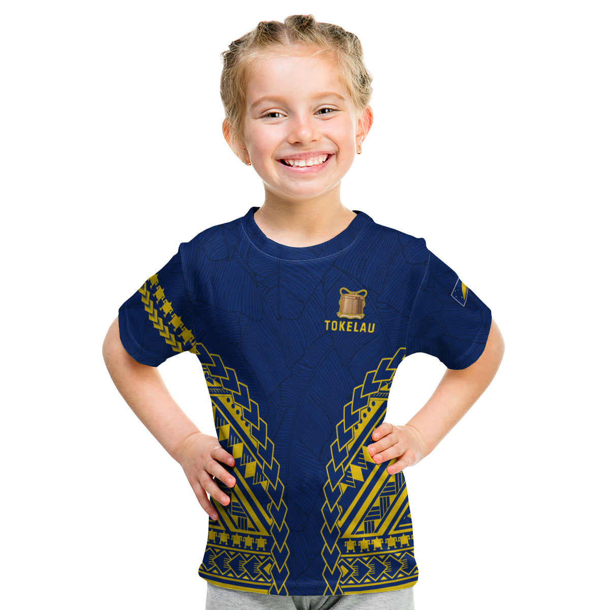 Tokelau T Shirt Kid Coconut Palm Leaf LT13 - Polynesian Pride