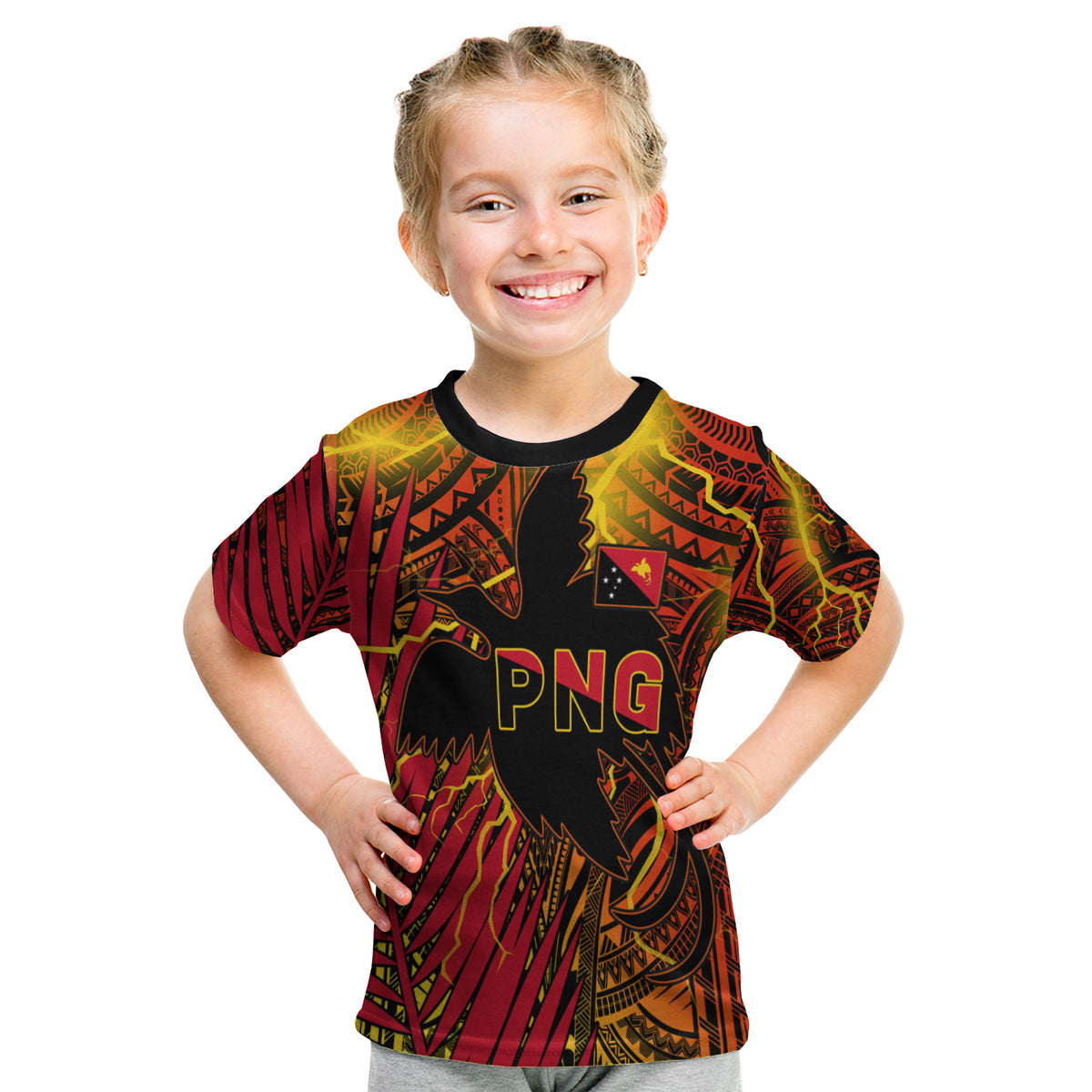 Papua New Guinea T Shirt Kid Style Stalwart Polynesian LT13 - Polynesian Pride