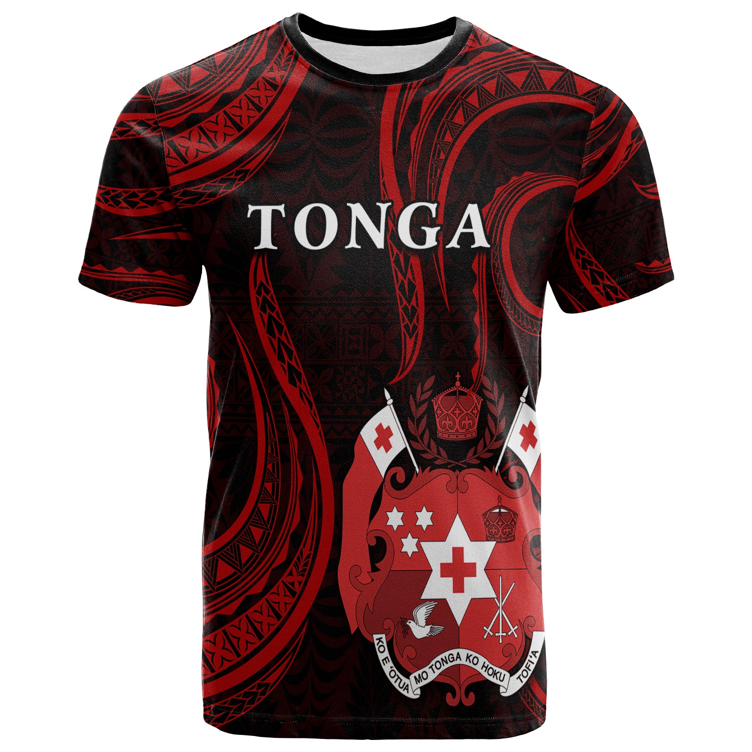 Tonga Pattern T Shirt Always Proud LT13 Unisex Red - Polynesian Pride