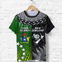 Custom Cook Islands Pattern and New Zealand Kiwi T Shirt LT13 - Polynesian Pride