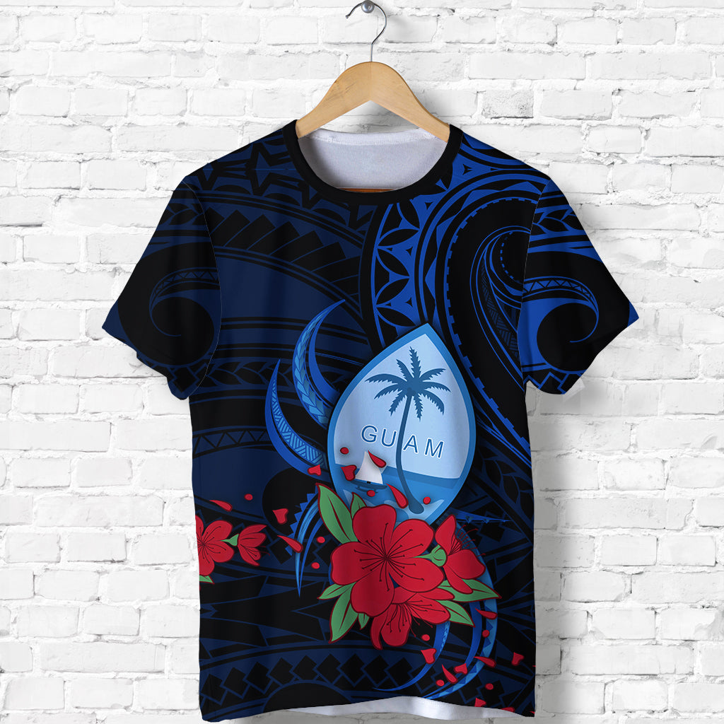 Custom Guam T Shirt Polynesian Flowers LT13 - Polynesian Pride