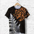 Custom Leo Zodiac Style Maori T Shirt Orange Lion LT13 - Polynesian Pride