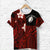 Custom Polynesian Rugby T Shirt Love Red Custom Text and Number - Polynesian Pride