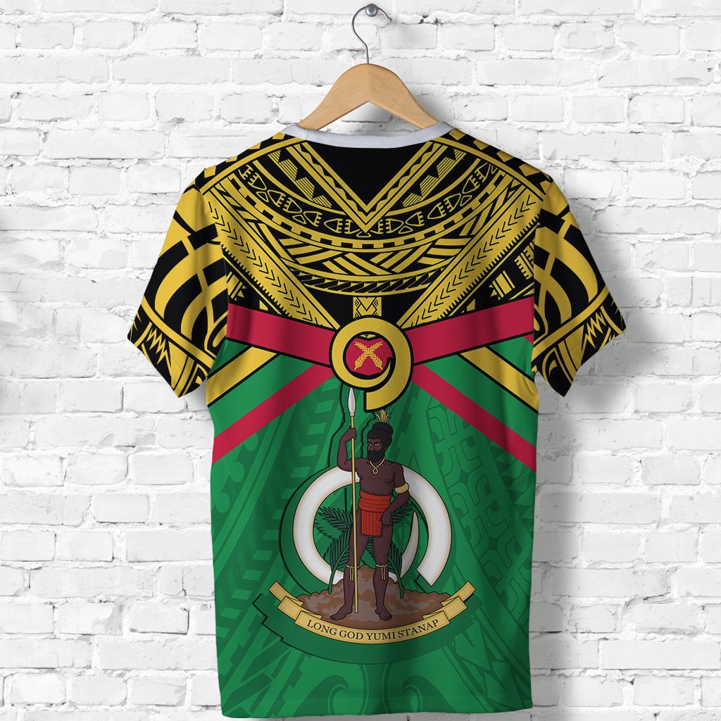 Vanuatu T Shirt Simple Coat of Arms Rugby - Polynesian Pride