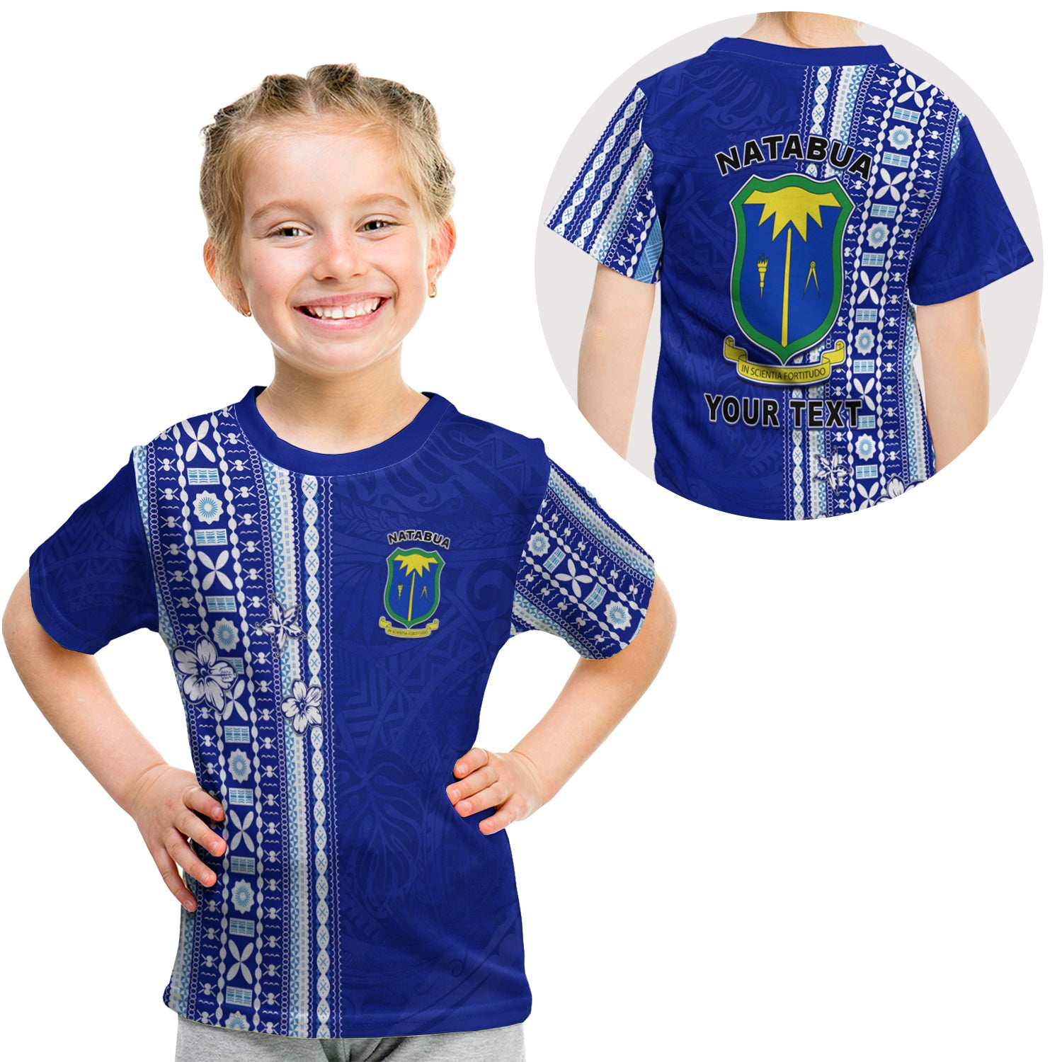 (Custom Personalised) Natabua High School Polynesian T Shirt Kid Lautoka Fiji LT13 - Polynesian Pride