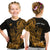 (Custom Personalised) Hawaii Polynesian T Shirt Kid Gold Tiki Masks Hawaiian LT13 - Polynesian Pride