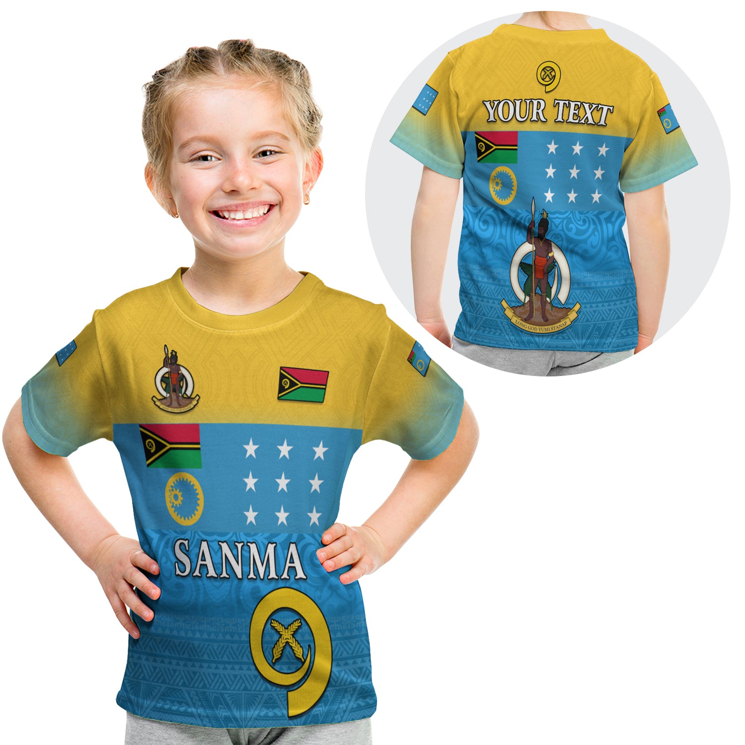 (Custom Personalised) Sanma Province T Shirt Kid Vanuatu Proud LT13 - Polynesian Pride