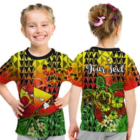 (Custom Personalised) Hawaii Flowers T Shirt KID Color Tribal Pattern Hawaiian LT13 Youth XL Size14 - Polynesian Pride