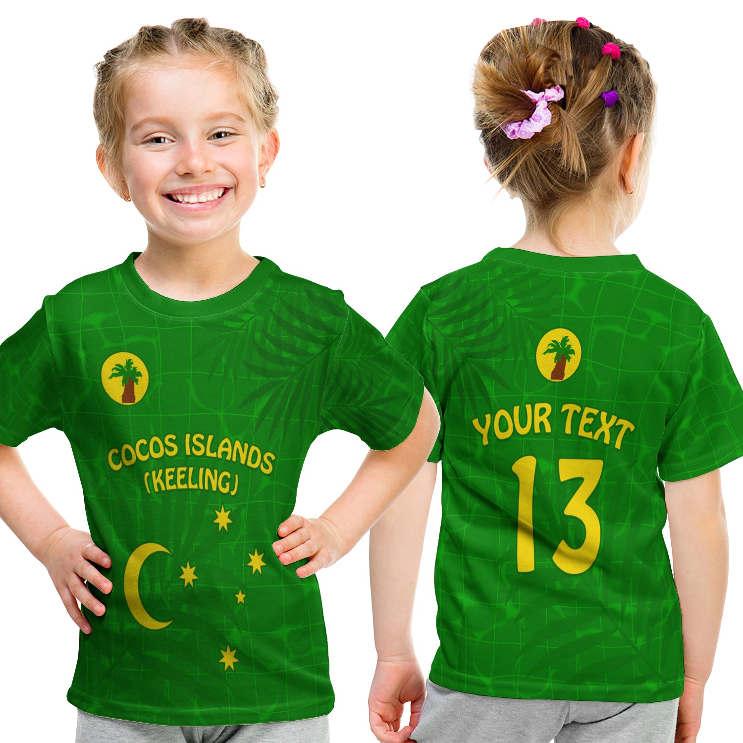 (Custom Text And Number) Cocos (Keeling) Islands T Shirt Kid Proud Flag Unique LT13 Youth XL Size14 - Polynesian Pride