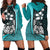 Polynesian Hawaii Hoodie Dress Turquoise - Turtle with Hook TURQUOISE - Polynesian Pride