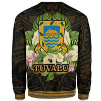 Tuvalu Sweatshirt - Polynesian Gold Patterns Collection - Polynesian Pride