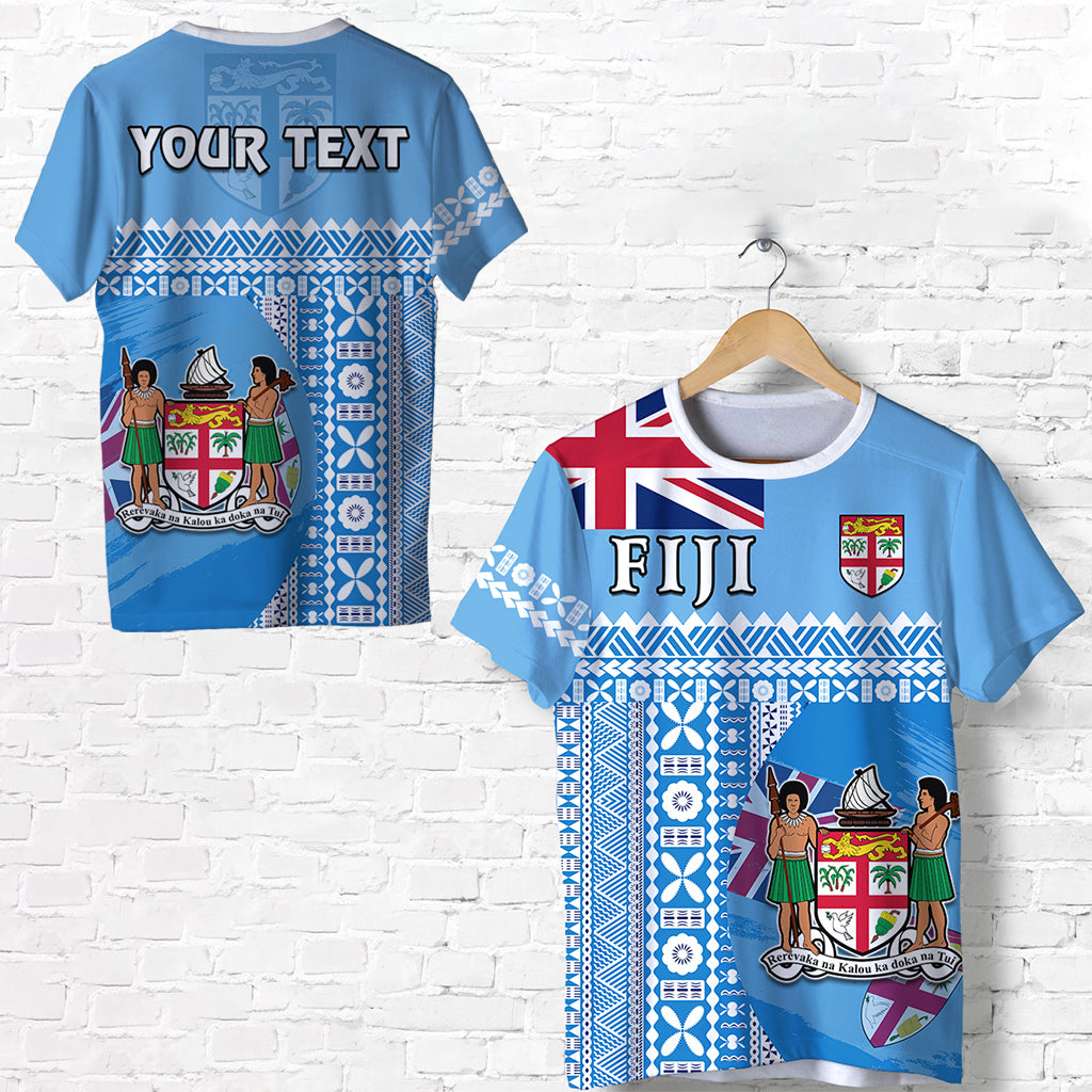 Custom Fiji Dreamy T Shirt Tapa Pattern LT13 Unisex Blue - Polynesian Pride