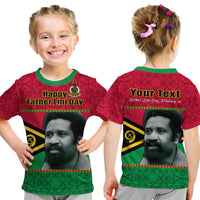 (Custom Personalised) Vanuatu T Shirt KID Vanuatuan Flag Sand Drawing Happy Father Lini Day LT14 Youth XL Size14 - Polynesian Pride