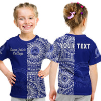 (Custom Personalised) Queen Salote Tonga College T Shirt KID Tongan Ngatu Pattern LT14 Youth XL Size14 - Polynesian Pride