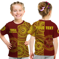 (Custom Personalised) Tonga High School T Shirt KID Tongan Ngatu Pattern LT14 Youth XL Size14 - Polynesian Pride