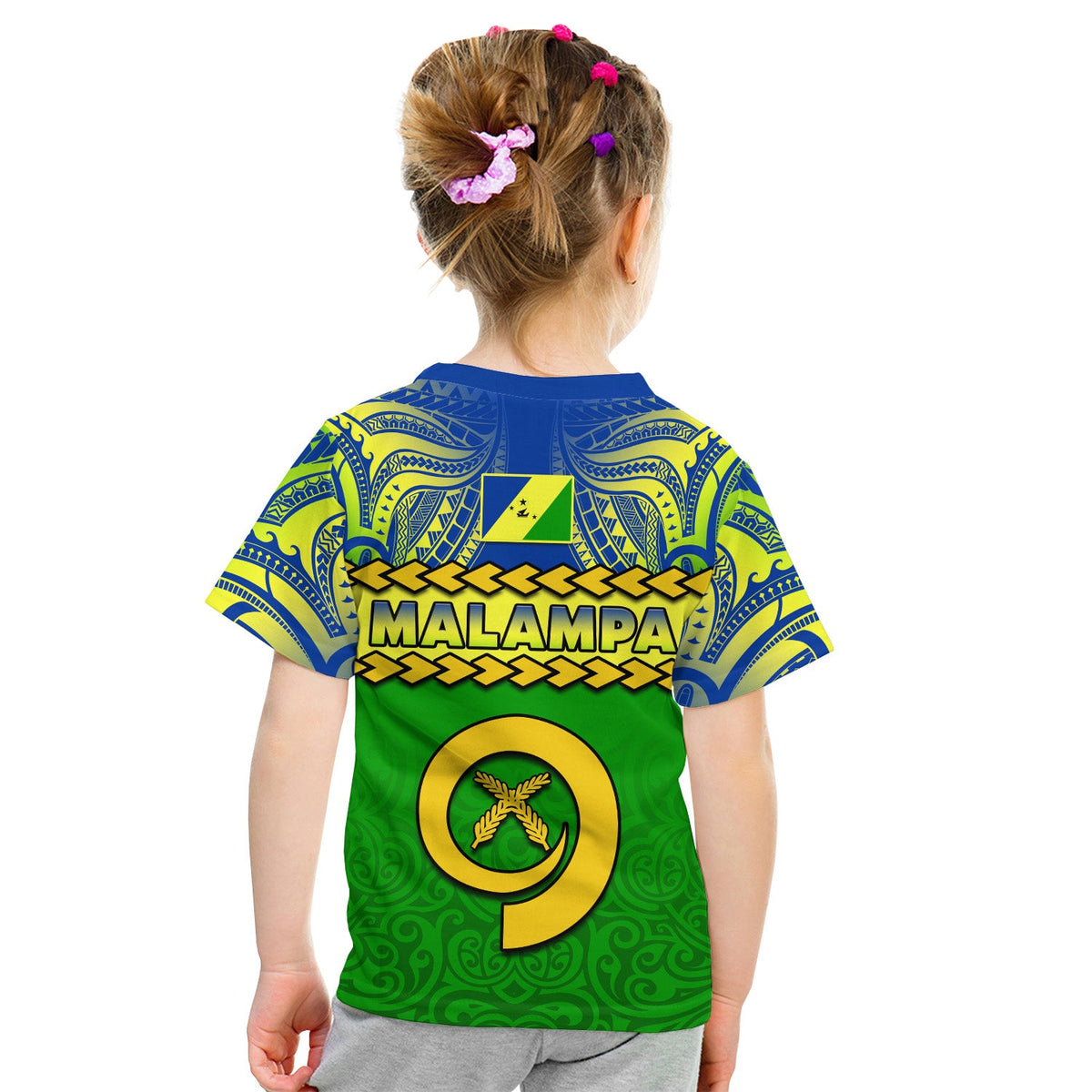 Malampa Province T Shirt KID Vanuatu Pig Tusk Polynesian Flag Style LT14 - Polynesian Pride