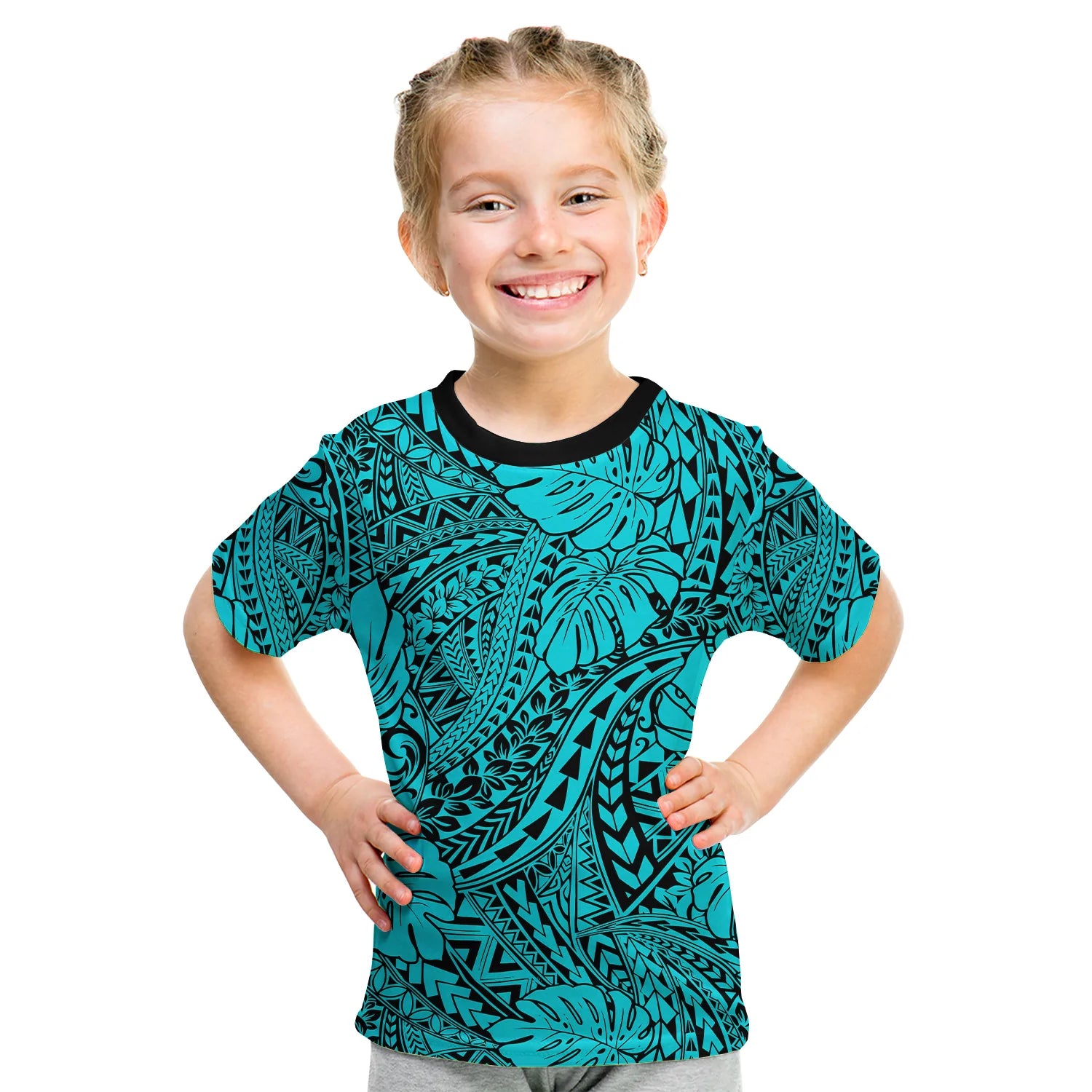 (Custom Personalised) Hawaii T Shirt KID Polynesian Tribal Art Ver.01 LT14 Youth XL Size14 - Polynesian Pride