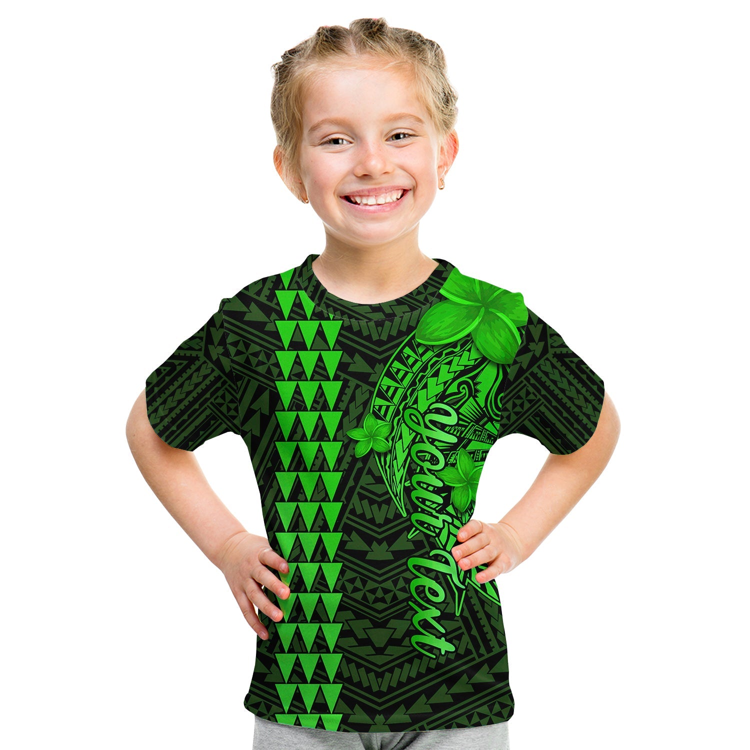 (Custom Personalised) Hawaii T Shirt KID Kakau Kanaka Maoli Combine Polynesian Shark Ver.02 LT14 - Polynesian Pride