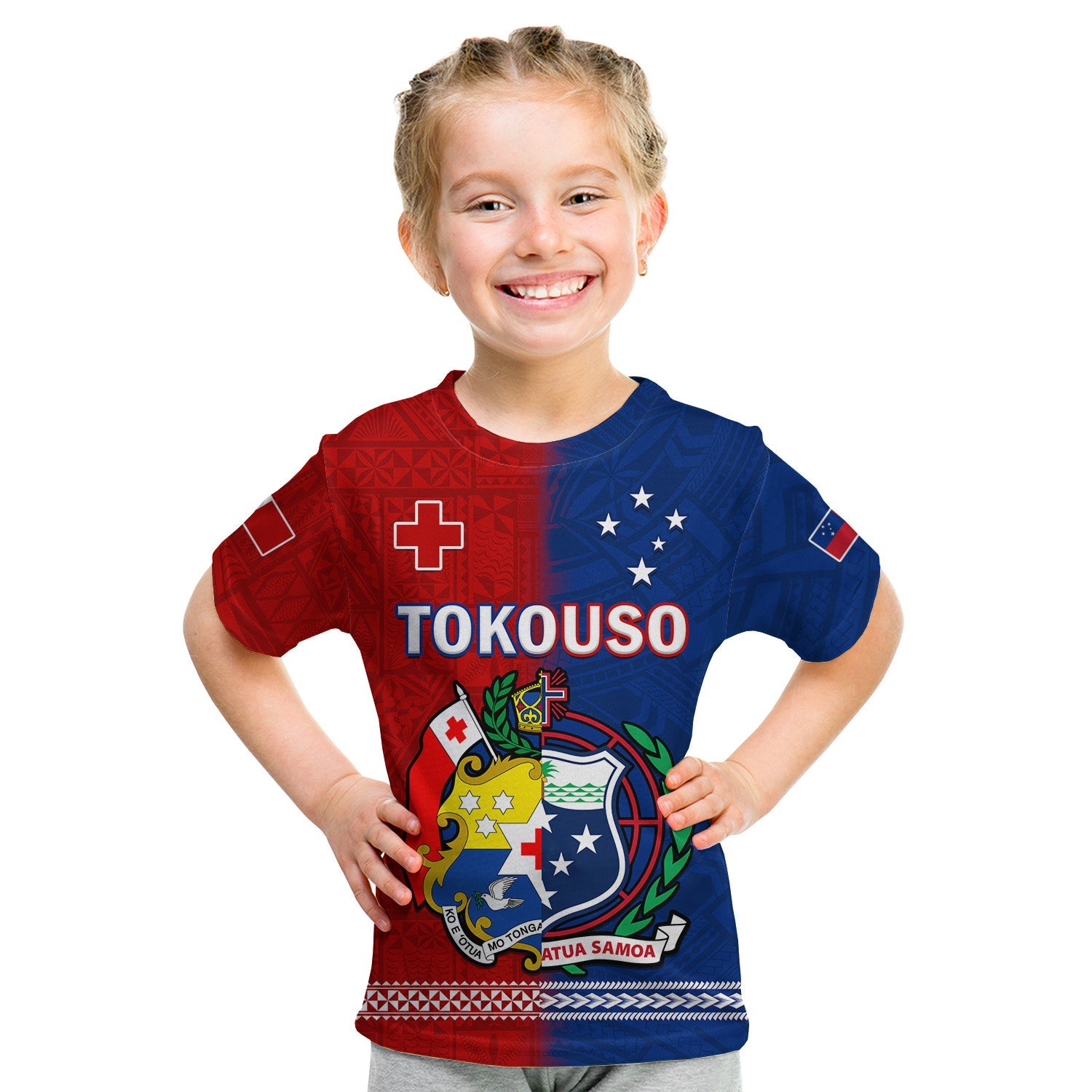 TokoUso T Shirt KID Tonga and Samoa United We Stand Divided We Fall LT14 - Polynesian Pride