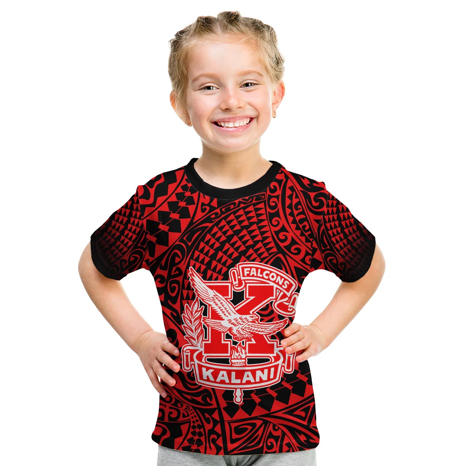 Hawaii T Shirt KID Kalani High School Tribal Kakau LT14 - Polynesian Pride