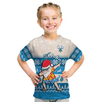 Hawaii Mele Kalikimaka T Shirt Dabbing Santa Blue Merry Christmas LT14 - Polynesian Pride